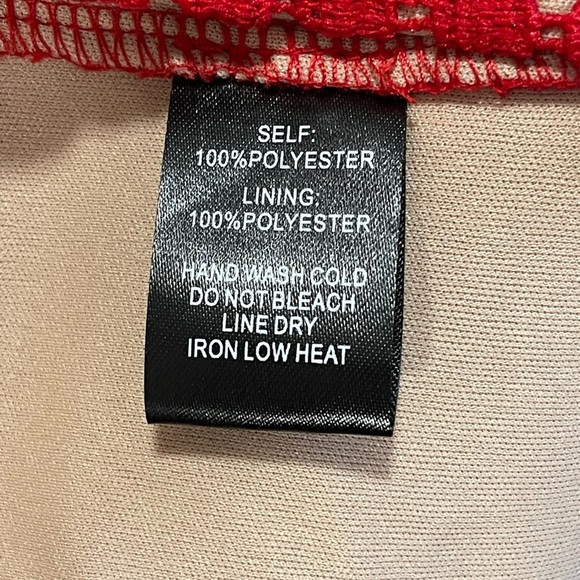 Lulu’s Rules Red Lace Bodycon Midi Dress sz M - Picture 5 of 5